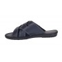 Papuci barbati din piele naturala de culoare bleumarin - GKR74BL